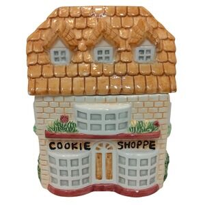Vintage Village House "Cookie Shoppe" Cookie Jar*See Photos for  condition/chips